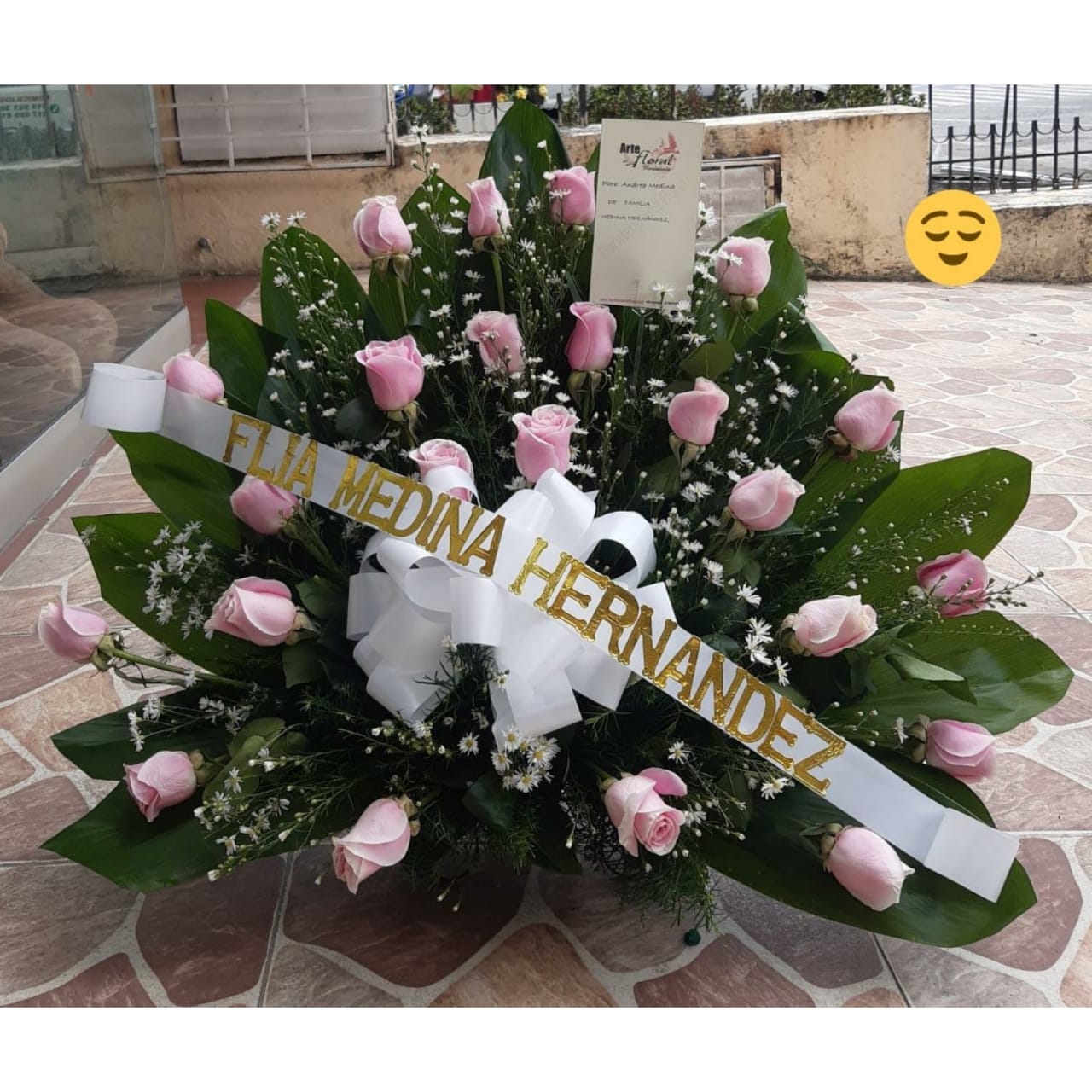 Abanico en rosas rosadas