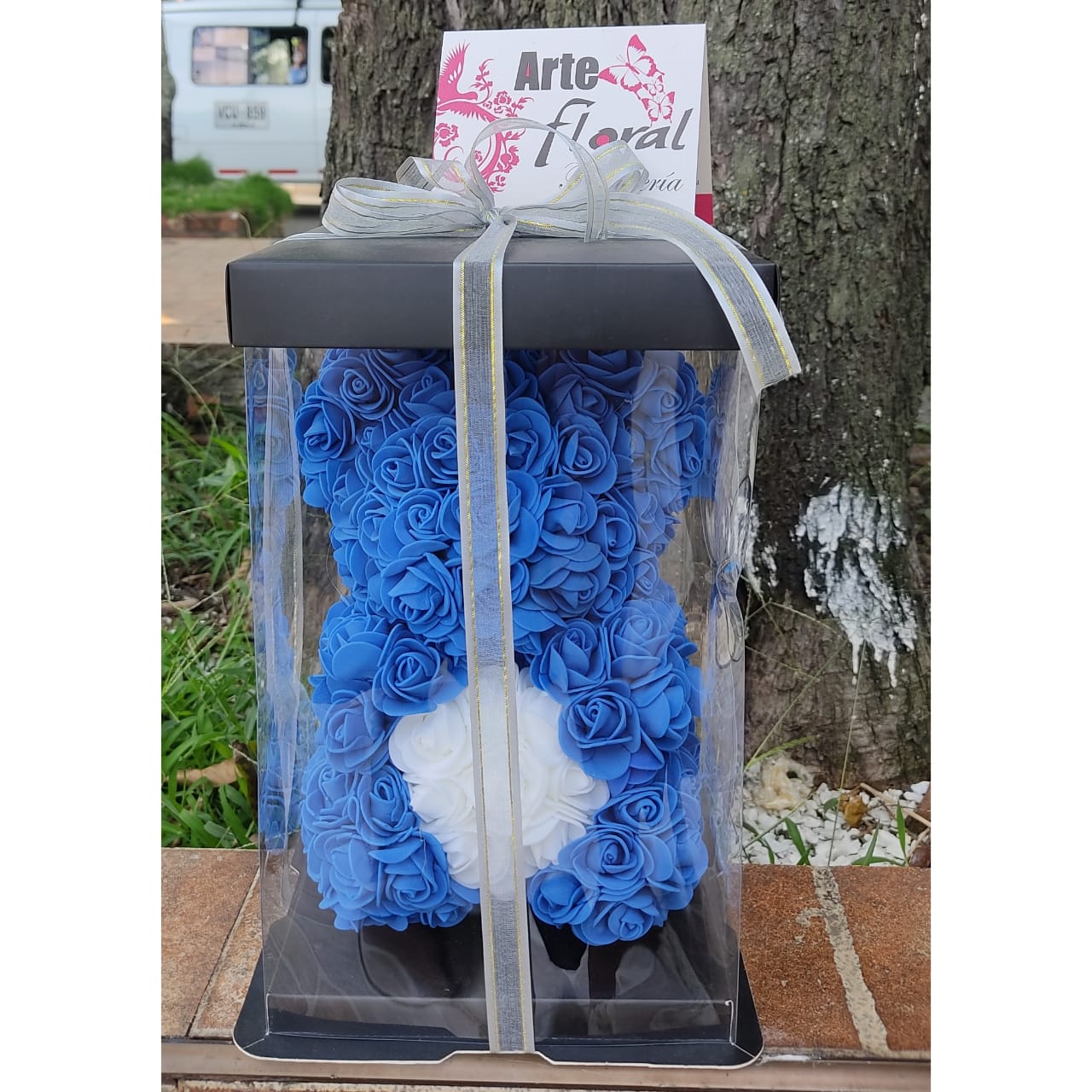 Peluche Foami azul pequeño- floristeria -cali Peluche Foami azul pequeño- floristeria -cali