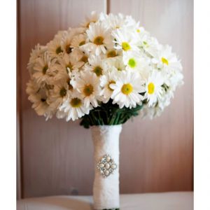 Bouquet de novia margaritas blancas - floristerias en cali