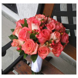 Bouquet de novia rosas salmon - rosas en cali