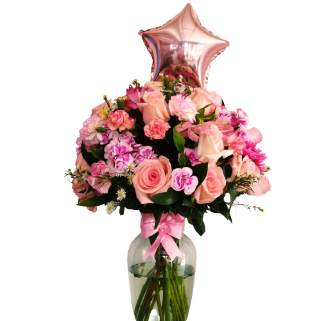 jarron rosas rosadas - floristeria cali flores de rosas rosadas - floristeria cali