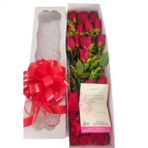 A-Caja de rosas rojas floristeria cali