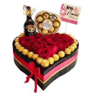 Corazon con rosas Floristería Cali