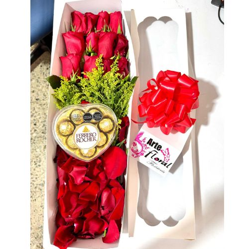 Caja de rosas y chocolates floristeria cali Caja de rosas y chocolates floristeria cali