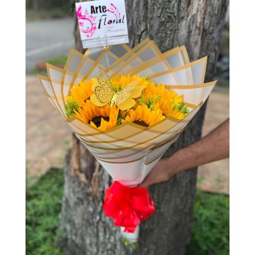 Ramo buchon de girasoles- Floristeria en cali Ramo buchon de girasoles- Floristeria en cali