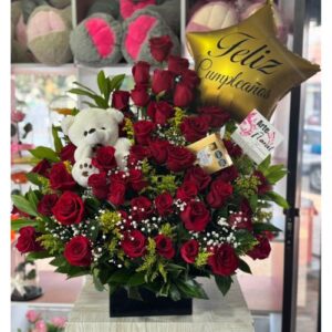 Ramo de cumpleaños y chocolate- Floristeria en cali