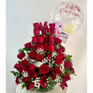 Ramo de flores en rosas rojas- Floristeria cali
