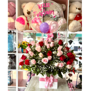 Arreglo de flores en rosas de colores pasteles- floristeria cali